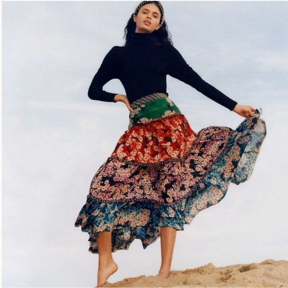 Anthropologie Dresses & Skirts - NEW! Anarosa Tiered Maxi Skirt from Anthro